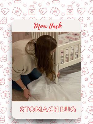 If the end made you laugh can I get a follow? I really tried here 🤦‍♀️🤣 Reposting this because it’s that time of year again… stomach bug season 🤢 Every single time a stomach bug hits our house, this is what we use. Disposable plastic tablecloths are seriously one of my best mom hacks. They catch SO much liquid and honestly are the best defense I’ve found against vomit getting all over your carpet or floors. Grab a few from the dollar store and keep them tucked away until you need them. Hopefully you won’t 😅 but you’ll be VERY glad you have them if you do. #M#MomHackstoddlerhack  #P#ParentingHacksM#MomTipsLifeWithKids