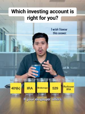 Everyone tells you to invest. Few explain where to start. Here’s a simple guide to some of the most common investing accounts: the 401(k), an IRA, a traditional brokerage, a 529 plan, and a rollover IRA. Understanding when each account may be appropriate can help you make more informed investing decisions.     Investing accounts can have different eligibility requirements, contribution limits, tax considerations, and withdrawal rules. Before opening an account, make sure you understand how it works and whether it’s appropriate for your situation. #PersonalFinance #investingforbeginners #investingtips (0926-DKY5)