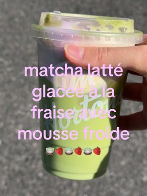 Je pense que j’ai trouvé mon nouvel incontournable Tim : le nouveau matcha latte glacé à la fraise avec mousse froide !!!!! 🥹🍵🍓 va l’essayer chez @Tim Hortons QC #pub #matcha #timhortons 