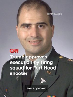 President Donald Trump has approved the use of a firing squad for the execution of Nidal Hasan, who was convicted of killing 13 people and wounding dozens of others in the 2009 mass shooting at Fort Hood in Texas.  It would be the US Army’s first such execution of a soldier since World War II and the first imposition of any death penalty on an armed service member in 65 years.