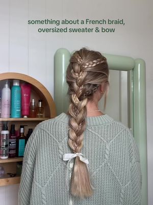 the more braids the better 🌲 #fallhair #fallhairstyles #frenchbraid #bowhairstyle #updohairstyle @Emi Jay 