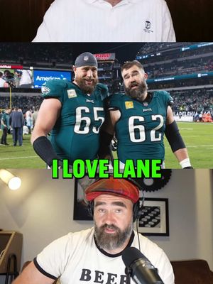 "We're talking about a guy that's an all-time Eagle, a Hall of Fame player, a dude that means the world to me ... at the end of the day he'll look back and realize that he was one of the best tackles to play in the NFL" Jason and Travis react to the news of Lane Johnson's retirement @IKEA 