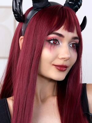 DEMON GIRL 👹🥵💋💄🫦👠🥀🔥🌶️🧨 New Halloween makeup tutorial is now up on my channel for this look, I loooove this one! 😏 #halloween #halloweenmakeup #halloweenmakeupideas #halloweenglam #devilmakeup