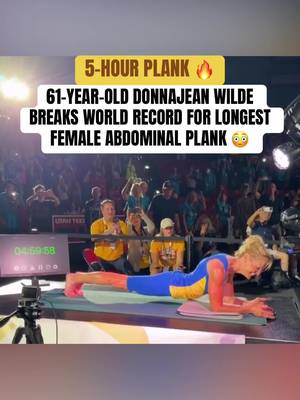 WORLD RECORD BREAKING 5-HOUR PLANK AT THE HUNTSMAN WORLD SENIOR GAME 🤯 (via worldseniorgames/IG) #worldrecord #plank #sports 