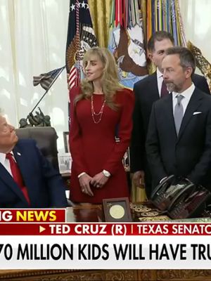 "Next time you go order a Big Mac, you should walk in and say, 'Look, I own the place.'" Sen. Ted Cruz explains how Trump Accounts could give young Americans a stake in major U.S. companies during President Trump's Oval Office announcement. Cruz says children who continue investing over time could eventually build hundreds of thousands, or even millions, of dollars in their accounts.