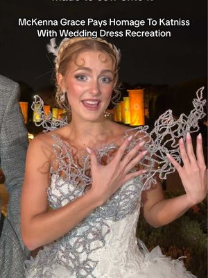 #MckennaGrace just took method dressing to a new level. The actress channeled #JenniferLawrence’s Katniss Everdeen in a Monique Lhuillier gown inspired by the iconic wedding dress from “The Hunger Games: Catching Fire.” Grace was joined by her “The Hunger Games: Sunrise on the Reaping” costar #JosephZada at the Panem exhibition in Paris. #TheHungerGames  #katnisseverdeen   @mckenna grace :)  