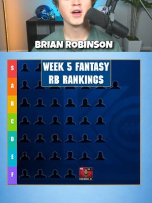 Week 5 Fantasy RB Rankings #nfl #fantasyfootball #fantasyfootballadvice #fyp