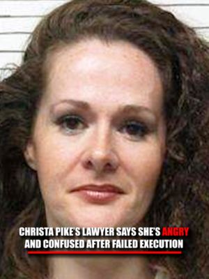 BREAKING: Christa Pike is awake but remains cognitively confused following her failed execution, according to her attorney Randy Spivey. He says he was told her first words when she gained consciousness were, "Where am I and who are you?" Spivey says Pike wants to know what happened and has asked about several people, including members of her legal team and the victim's family. "I think she is angry and confused about everything right now," Spivey says.