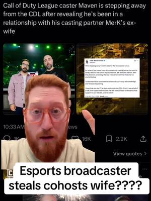 Drama in esports. Codcaster steals co-casters wife 