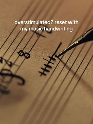 stop the scroll and reset with some of my music handwriting!  for the curious people this is a dip pen with a leonardt 30 nib :)  should i post more of these?  #tiktokgrowthchallenge #asmrsounds #relaxing #calligraphy #music 