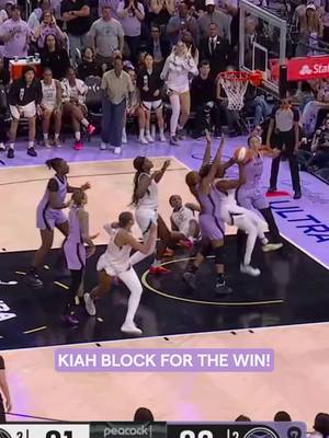 KIAH STOKES BLOCK FOR THE WIN TO TAKE US ONE W AWAY FROM THE FINALS. 🗣️🗣️