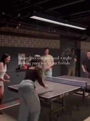 Sometimes you need a fancy dinner.   But sometimes you just need a ping pong night with friends 🏓   📹 @sarabearara