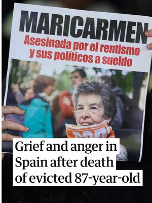 “I haven’t been able to defend my home, but I have fought so that others learn to fight,” said María del Carmen Abascal, or Maricarmen, from hospital nearly two weeks ago. The 87-year-old, whose eviction from the flat she had lived in for seven decades set off a nationwide wave of protests against Spain’s housing crisis, has died. The pensioner, whose apartment had been bought by an investment firm who sought to hike her rent by 230%, became a symbol of the many people left behind by Spain’s surging housing market. Find out more about this story via the link in bio.
