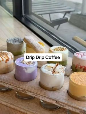 Thanks a latte for making it easy on an indecisive coffee lover ☕️ I love a flight so I don’t have to pick just one! @Drip Drip is a women-owned Vietnamese coffee shop in Seattle. The egg coffee and crème brûlée are my favorites, but you really can’t go wrong with any of them! #seattlerecommendations #seattlerestaurants #seattlecoffee #coffeeflight #matchaflight