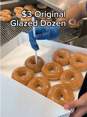 $3 Original Glazed Dozen 🎃 When you buy any dozen Friday, 10/9 thru Sunday, 10/11 🍩 Get this scary good double dozen deal! 👻 The Scary Sharies Offer will be available in shop, drive thru and online for pickup and delivery 10/9/26 through 10/11/26 at participating U.S. Krispy Kreme shops and is subject to product availability. See full terms at www.krispykreme.com #krispykreme #offer #donuts #halloween #spookyseason 