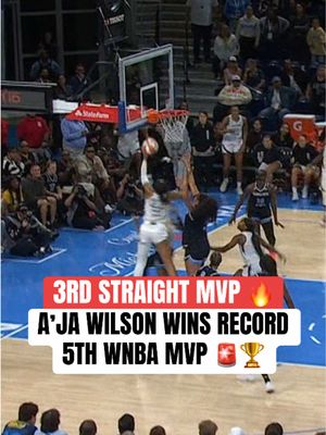 A’JA WILSON IS THE 2026 WNBA MVP 🚨🔥 #WNBA #basketball #ajawilson #womensbasketball 