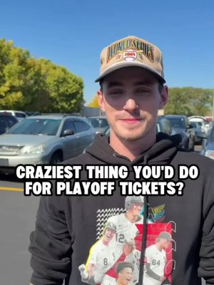 What’s the craziest thing you would do for a postseason ticket? #tickpick #MLB 