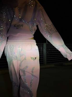 Pink rhinestone sweatsuit: Pink, plush, and covered in rhinestones 💖The cool-girl fall outfit that makes a comfy streetwear look feel like the whole look. Pre-order at icaruswick.com