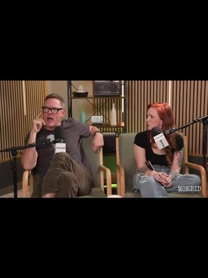 When my nervous system betrayed me 🤣 Watch the full interview on YouTube! #matthewlillard #carrie #horrortok #scream #morbidpodcast 