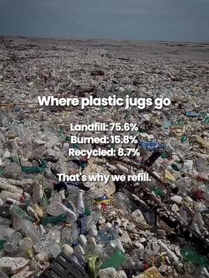 One refill bottle saves hundreds of plastic jugs 