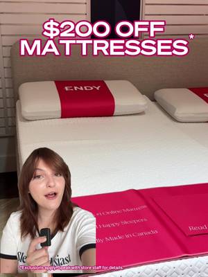 Consider this your harvest of savings, exclusively at Vaughan Mills. 🍁 This weekend with any Endy mattress or Endy Elevate Hybrid purchase*, choose your deal: 🏷 $200 off your mattress 🎁 A free Everyday Sleep Set: pillows, sheets, duvet, and mattress protector See you soon! 👋 📍 Vaughan Mills, 1 Bass Pro Mills Dr. (Entrance 5) 📅 October 2–31 *Exclusions apply. Speak with store staff for details. #sale #vaughanmills #outletstore #torontodeals #shopping