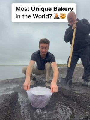 Volcanic Lava Bread in Iceland 🤯🌋 Somehow the floor is so hot you can literally BAKE BREAD underground. So I made it myself, with a little help from @ChatGPT #ChatGPT_Partner #Iceland #travel #bucketlist
