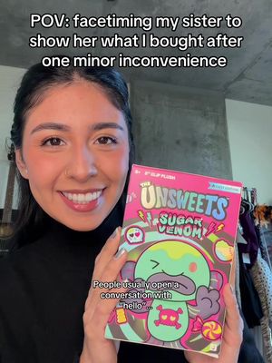 #ad It’s time to call your sister during a crashout and make her jealous of your @The Unsweets  plush clip! 😛 HAHAHA! And I knowww she's gonna try to steal it too! #TheUnsweets #Unsweets #sisters #blindbox