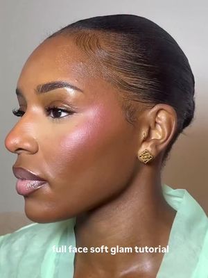 let’s do a soft glam ✨ products used from : eyebrows: microneedling by foundation: custom foundation contour: stick foundation 16.5 concealer: concealer shades caramel + vanilla liquid blush: in shade pinky promise setting powder: banana bread powder blush: chills blush is life lipliner: limitless brown lip gloss: guava melting spray: air brush flawless setting spray #makeup #softglam #beauty #explore #reel