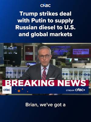 President Donald #Trump said Friday that Russian President Vladimir Putin has agreed to supply #diesel to the global market, as fuel prices have surged due to a shortage of refining capacity. ⠀ Read more at the #linkinbio or the link on screen. #CNBC