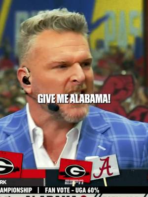You just knew it was coming 😏 See you tomorrow for GameDay from Georgia-Alabama 🍿 #cfb #collegegameday #patmcafee #alabama 