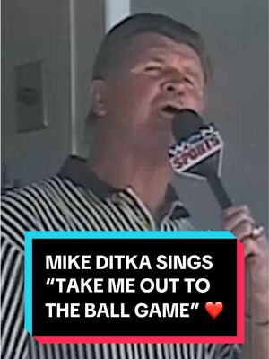 Da quickest "Take Me Out to the Ball Game" ever recorded  Mike Ditka was a legend ❤️ #MLB #baseball #nfl 