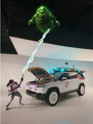 WHO YOU GONNA CALL?! Check out the exclusive @Rivian Ecto-R1! #rivian #halloween #ghostbusters