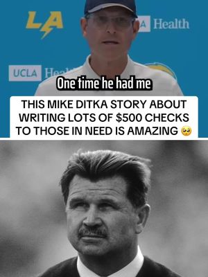 Jim Harbaugh says he saw Mike Ditka writing $500 checks to various folks in need - what a great testament to the man Coach Ditka was 🥹 (🎥: Los Angeles Chargers) #jimharbaugh #mikeditka #chicagobears #nfl #football 
