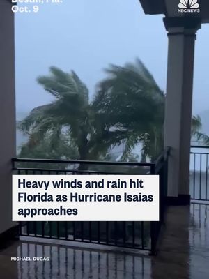 Tropical storm-force winds are lashing the coast of Florida and other parts of the northern Gulf Coast as the center of Hurricane Isaias heads toward landfall, according to the National Hurricane Center.