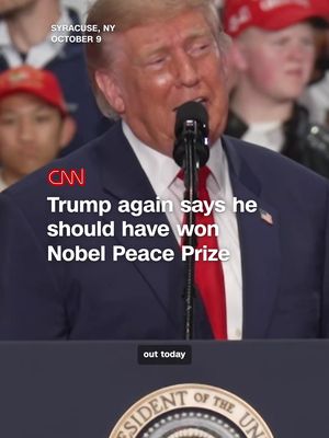 President Donald Trump said the Nobel Peace Prize is "forever discredited" after the 2026 honor was awarded to human rights pioneer Navi Pillay, speaking to supporters at a rally in Syracuse, New York.