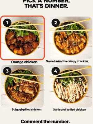 Locking in your dinner decision based purely on a quick visual test is the absolute easiest way to satisfy your cravings tonight. 🍊 Choosing between tangy orange chicken, sweet sriracha crunch, savory bulgogi, or creamy garlic aioli guarantees zero dinner debate. ✨ 📍 Location: 2616 Blodgett St, Houston, TX 77004 (Inside Blodgett Food Hall) Mon–Fri · 10 AM – 11 PM Sat–Sun · 11 AM – 11 PM Lock in your dinner choice directly at bowlsofrice.com. 📦#bowlsofrice #bowlsofricehouston #blodgettfoodhall #chooseone #orangechicken #crispychicken  #grilledchicken #aiolisauce