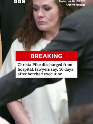 US death row inmate Christa Pike has been returned to prison and is continuing to receive medical care there after being discharged from hospital following her botched execution, her lawyers have said. #ChristaPike #DeathRow #US #BreakingNews #BBCNews