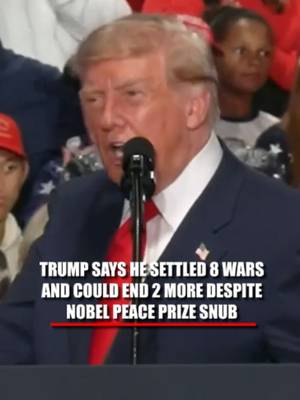 President Trump is pushing back after being passed over for the Nobel Peace Prize, saying leaders from countries where he helped resolve conflicts personally appealed to the committee on his behalf. "So I settled eight wars with letters being sent from every president and prime minister," Trump says. And he claims two more could be next, pointing to war in Iran and Russia-Ukraine conflict.