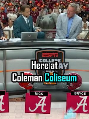 This has been a nice little morning here at Coleman Coliseum..   There’s a bunch of DAWGS coming down the track that have DOMINATED every single team this season..   GIVE ME GEORGIA TO BEAT ALABAMA   SORRY BAHT IT COACH SABAN AND BRYCE YOUNG  @ESPN @College GameDay @Georgia Football @Alabama Athletics  #CollegeGameDay #georgiafootball #alabamafootball #patmcafee #thepatmcafeeshow 