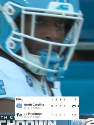 What a score to secure the WIN 🤯 @uncfootball gets a hard-fought dub against Pitt, 21-17! #goheels #tarheels #gdtabth #football #cfb
