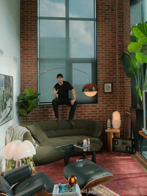 what can say, I’m a homebody • • #interiordesign #apartmentdecor #homedecor #homeinspo #homebody • • mid-century modern | toronto interior | brick loft living | warm light | lived-in spaces | hard loft | tall ceilings | large windows | natural light | vintage furniture | statement lighting | plants | architectural details | open living | modern apartment | home atmosphere | interior styling | design focused | quiet spaces