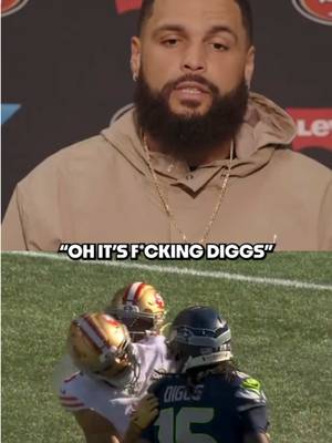 Mike Evans had to turn Trevon Diggs around to see who was trash talking 😂 #49ers #seahawks #football #nfl #sports