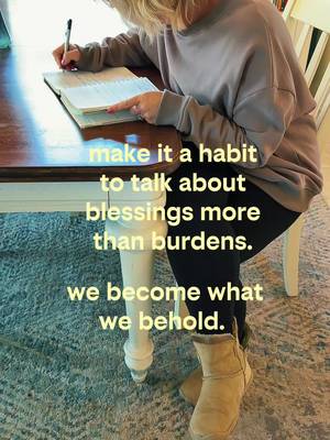 Make it a habit to talk about blessings more than burdens. ✨ We become what we behold. So today I'm choosing to behold the good. The answered prayers. The small mercies. The God who's been faithful in every season. 🙏 What we focus on grows. Let's grow gratitude. 💛 Save this for a hard day. Share it with someone who needs the reframe. 🤍 Follow @mrsrachaeldee for hope for everyday midlife motherhood ✨ #faithoverfear #godisgood #christianmom #gratitude #blessed    