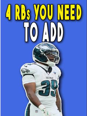 These are 4 running backs you need to add in your fantasy league as soon as possible  #fantasyfootball 