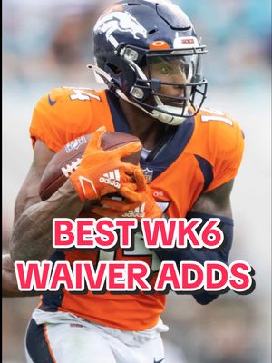 These are the TOP waiver adds for week 6 of fantasy football 🏈 #fantasyfootball 