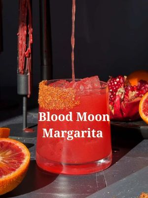 Bloody delicious and frightfully refreshing 🩸🍊🧛🏻‍♀️ Blood Orange Margarita Ingredients 2 oz blanco tequila 1½ oz fresh blood orange juice ½ oz pomegranate juice ¾ oz fresh lime juice ½ oz agave ½ oz orange liqueur Agave and Tajín, for the rim 1 dehydrated blood orange wheel, for garnish Instructions- Rim a cocktail glass with agave, then dip it in Tajín. Set aside. In a cocktail shaker, combine the lime juice, agave, pomegranate juice, orange liqueur, blood orange juice, and tequila. Fill the shaker with ice and shake until well chilled. Fill the prepared glass with ice, strain the cocktail into it, and garnish with a dehydrated blood orange wheel.  #cocktailrecipes #halloweencocktails #halloweendrinks #margarita 