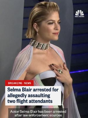 Selma Blair was taken into custody after being physically abusive on a Delta Airlines flight traveling from Los Angeles to New York City on Sunday, according to a spokesperson for the Port Authority of New York and New Jersey.