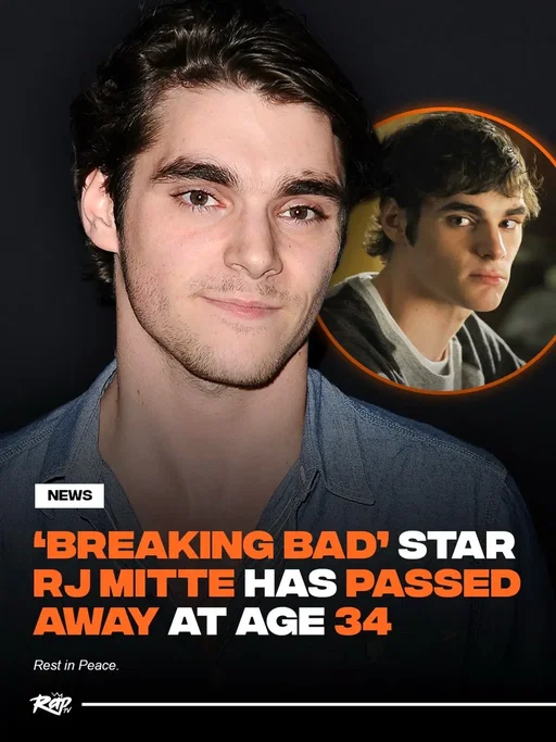 Beloved actor, RJ Mitte, best known for playing Walter White Jr. on AMC's 'Breaking Bad,' has passed away at the age of 34, according to TMZ. May he Rest in Peace 🙏 #RJMitte #BreakingBad #WalterJr #RIP #RestinPeace 