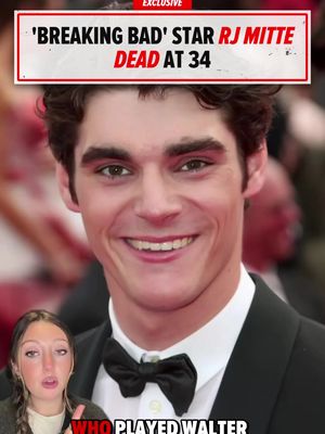 💔🕊️ RJ Mitte, who played Walter White Jr. on "Breaking Bad" has died at 34 years old. 📸: Getty