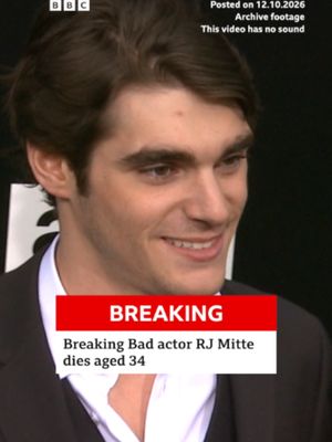 US actor RJ Mitte, best known for his role as the defiant son of drug kingpin Walter White in the drama series Breaking Bad, has died aged 34. No immediate cause of death was provided for Mitte, who lived with cerebral palsy. #BreakingBad #BBCNews